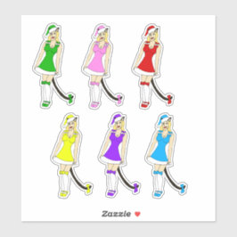 Chrisrmas cattjejer klistermärken