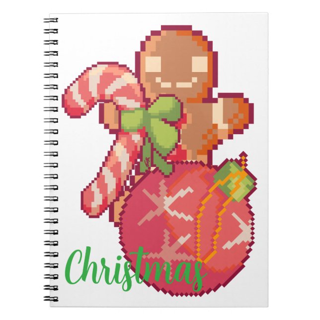 Chrisrmas memories pixelart, Pixel Art  Anteckningsbok (Framsidan)