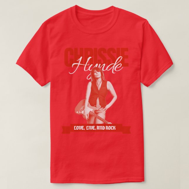 Chrissie Hynde Retro Stil T Shirt (Design framsida)
