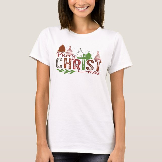 Christ at the Center of Christmas T Shirt (Framsida)
