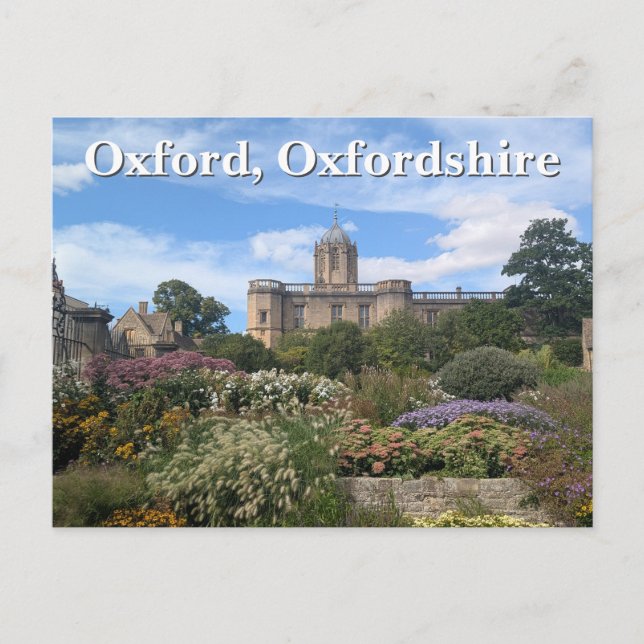 Christ Church minnespark, Oxford Vykort (Framsida)