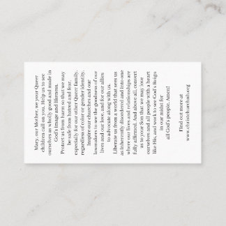 Christ Church Rainbow Madonna Card Visitkort