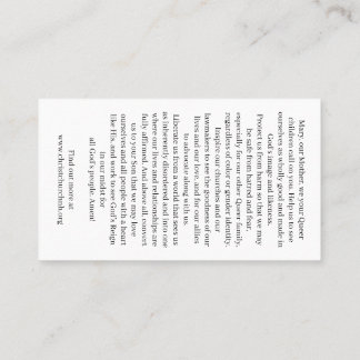 Christ Church Rainbow Madonna Card Visitkort