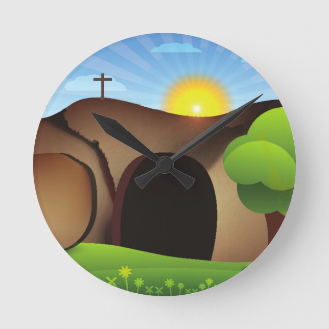christ grav rund klocka (Framsida)