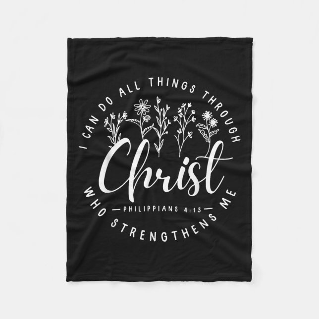 Christ I Can Do All Things Through Who Strengthens Fleecefilt (Framsidan)