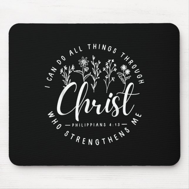 Christ I Can Do All Things Through Who Strengthens Musmatta (Framsidan)