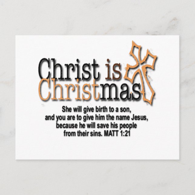 CHRIST IS CHRISTMAS HELG VYKORT (Framsida)