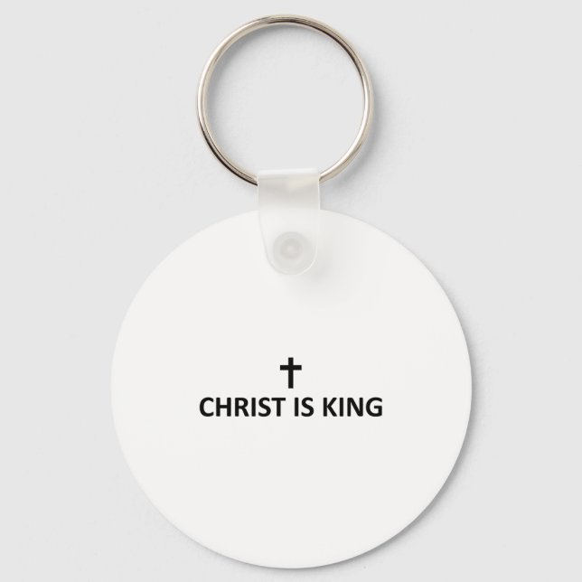Christ Is King Subtle Minimal Christian Faith Reli Nyckelring (Framsida)