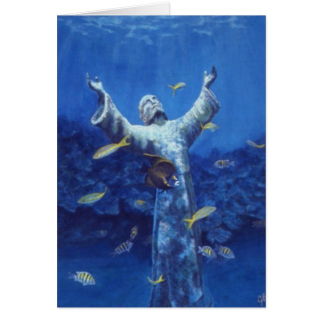 christ och havsängel OBS kort (Framsidan)