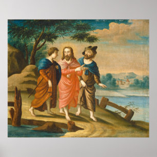 Christ on the Road to Emmaus - Fine Art Poster