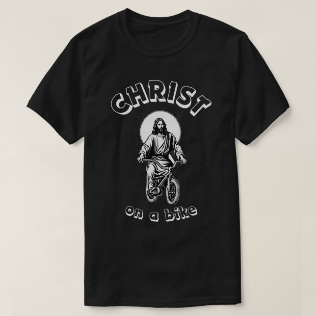 CHRIST PÅ EN BIKE! T SHIRT (Design framsida)