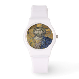 Christ Pantocrator Mosiac Iconic Religious Roman A Armbandsur