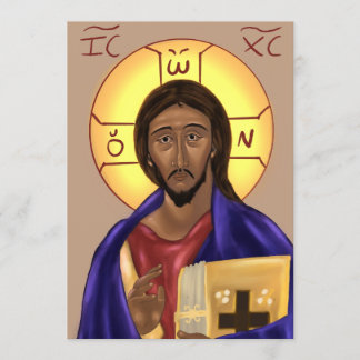 Christ Paper Icon Card Tack Kort