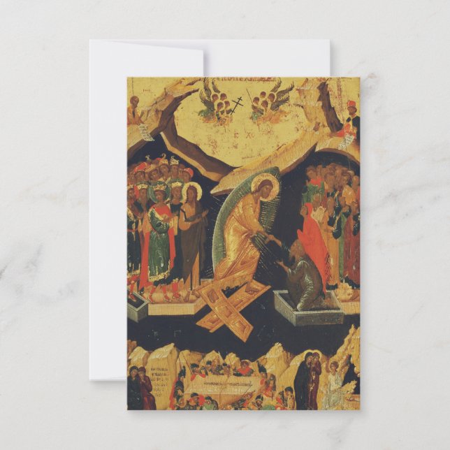 Christ’s Descent into Hades Holy Card Tack Kort (Framsida)