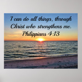 CHRIST WHO GE ME STRENGTH SCRIPTURE POSTER