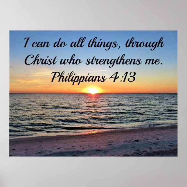 CHRIST WHO GE ME STRENGTH SCRIPTURE POSTER (Framsidan)