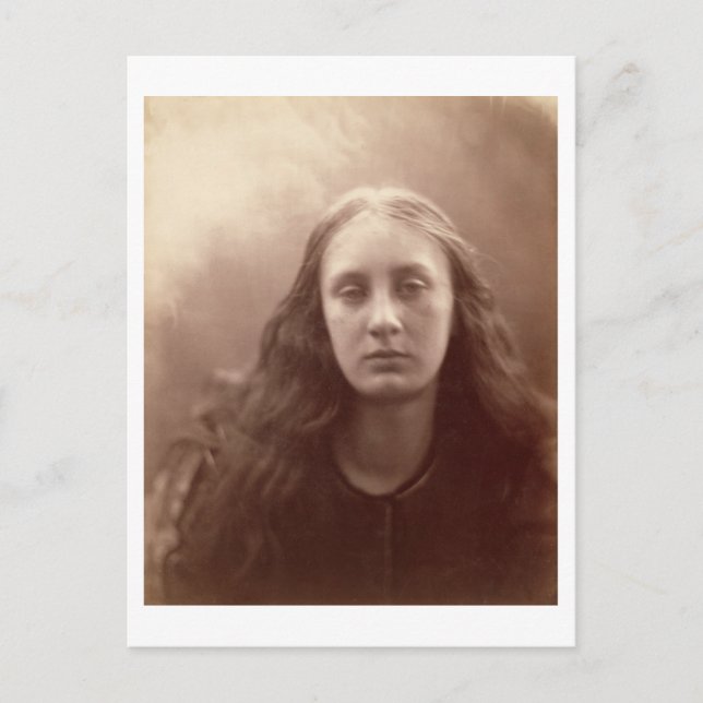 Christabel, porträtt i maj Prinsep, 1867 (sepia) Vykort (Framsida)