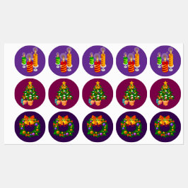 Christamas Labels Klistermärke