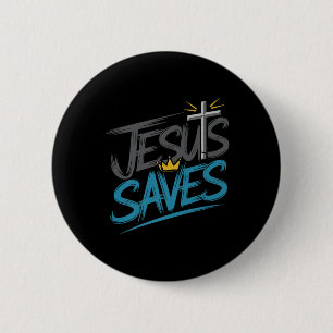 Christan Jesus Saves Premium Knapp