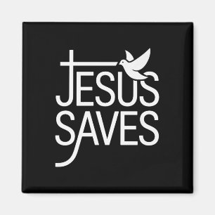Christan Jesus Saves Premium Magnet