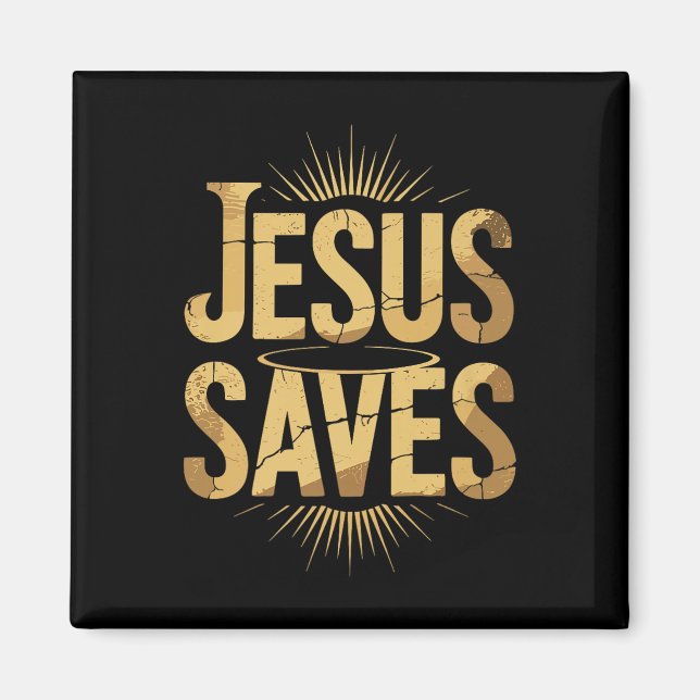 Christan Jesus Saves Premium Magnet (Framsidan)