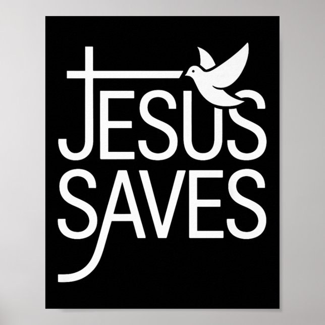 Christan Jesus Saves Premium Poster (Framsidan)