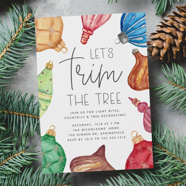 Christas Träd Trimming Party Inbjudningar (Skapare uppladdad)