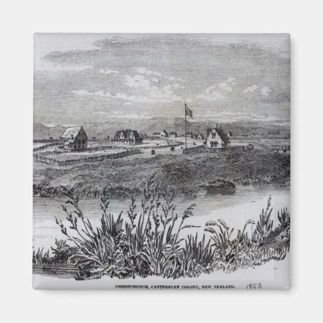 ChristChurch, Canterbury Colony, Nya Zeeland Magnet (Framsidan)
