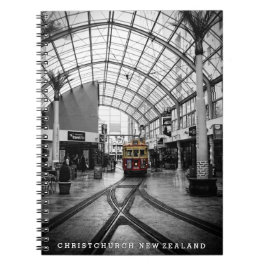 ChristChurch City Tour Tram New Zealand Notebook Anteckningsbok Med Spiral