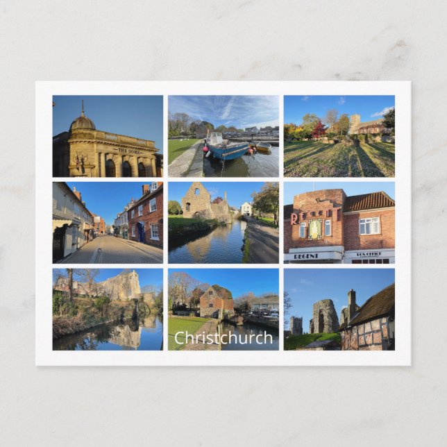 Christchurch Holiday Postcard Helg Vykort (Framsida)