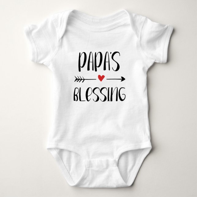 Christelijk baby romper - Papa's Blessing. T Shirt (Framsida)