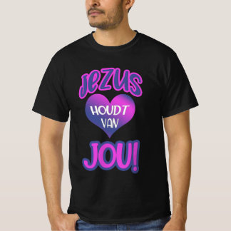 Christelijk heren t-shirt - Jezus houdt van jou