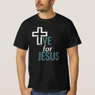 Christelijk heren T-shirt - Lev för Jesus
