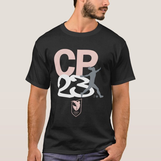 Christen Press Cp23 Angel City Fc Nwsl Soccer T Shirt (Framsida)