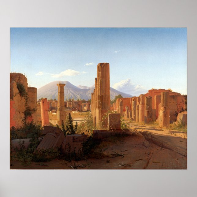 Christen Schjellerup Købke The Forum, Pompeii Poster (Framsidan)