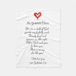 Christening/Bapstim-gåva till gudchild, Fleecefilt