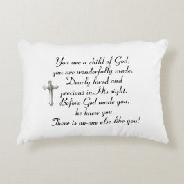 Christening, Baptism, Communion Gift, Godchild Prydnadskudde