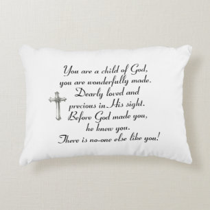 Christening, Baptism, Communion Gift, Godchild Prydnadskudde