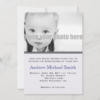 Christening/Baptism/Dedication Photo Inbjudan