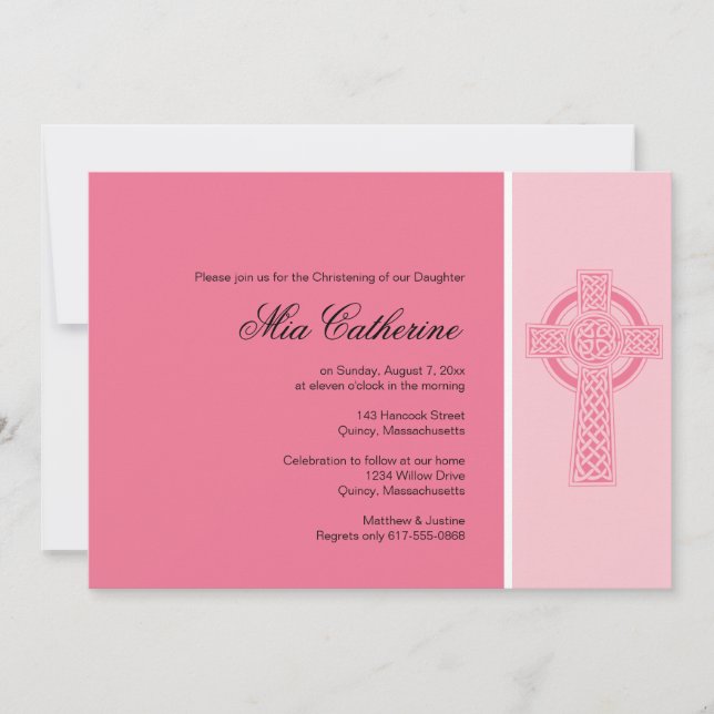 Christening/Baptism-inbjudan - Anpassa Inbjudningar (Framsida)