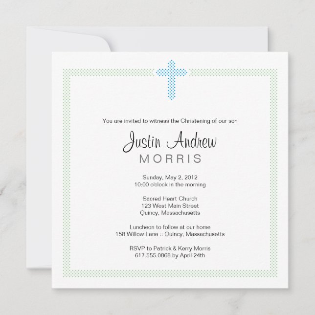 Christening/Baptism-inbjudan - Anpassa Inbjudningar (Framsida)