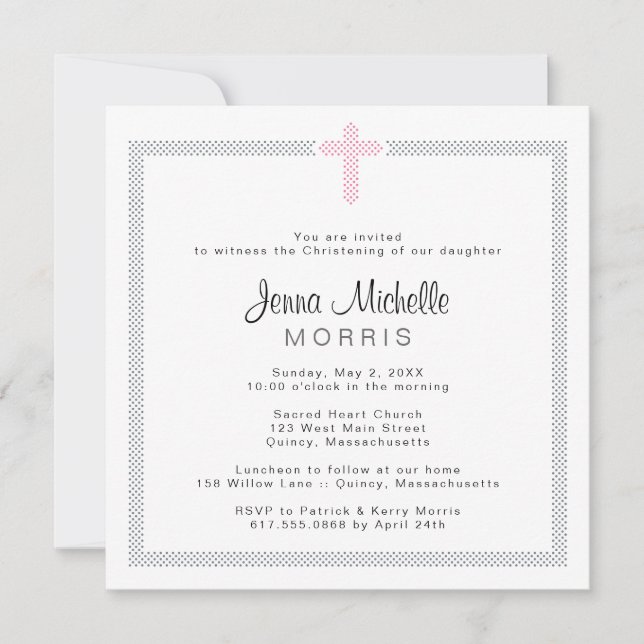 Christening/Baptism-inbjudan - Anpassa Inbjudningar (Framsida)