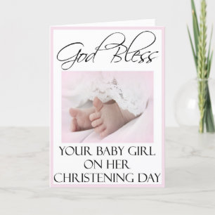 Christening/Baptism-kort för Flicka Helgkort