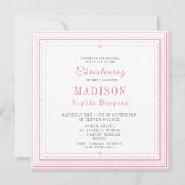 Christening Baptism Naming Simple Rosa Modern Anno Meddelande