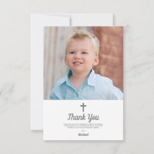 Christening Baptism Religiösa Boy Photo Tack Kort