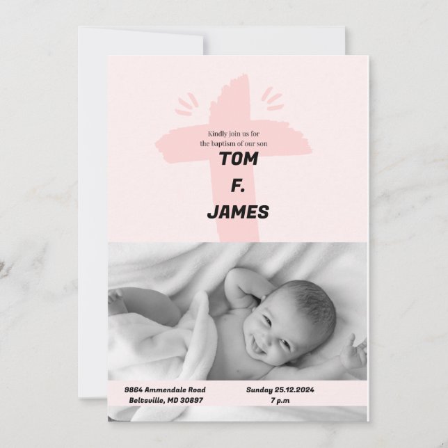 Christening Card för baby Inbjudningar (Framsida)