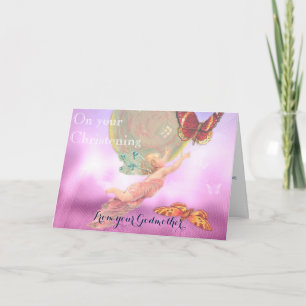Christening Card från Godmor Godparent Kort