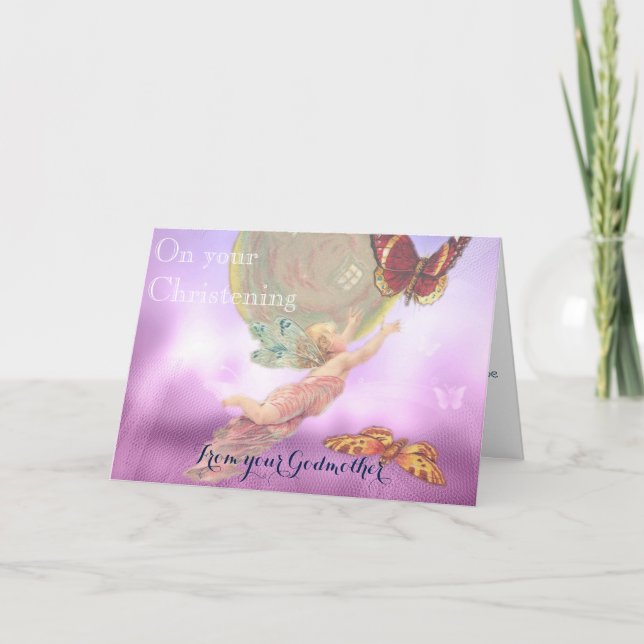 Christening Card från Godmor Godparent Kort (Framsida)