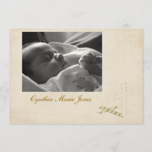 Christening Cream Kor inbjudan