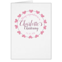 Christening flicka grattiss kort
